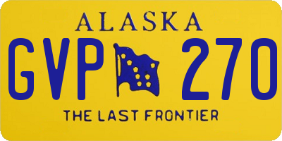 AK license plate GVP270