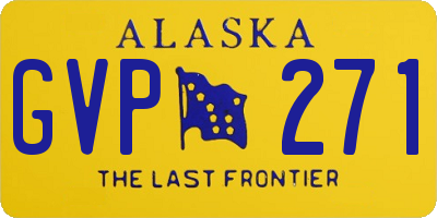 AK license plate GVP271