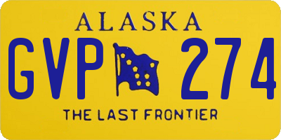 AK license plate GVP274
