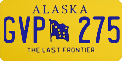 AK license plate GVP275