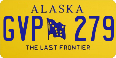 AK license plate GVP279