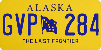 AK license plate GVP284