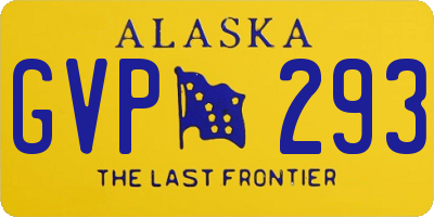 AK license plate GVP293
