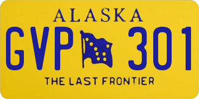 AK license plate GVP301