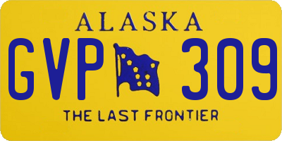 AK license plate GVP309