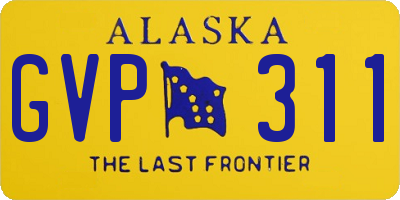 AK license plate GVP311