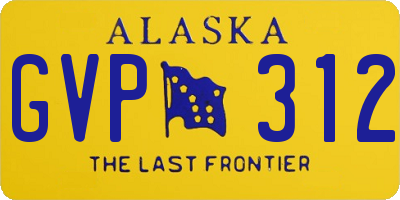 AK license plate GVP312