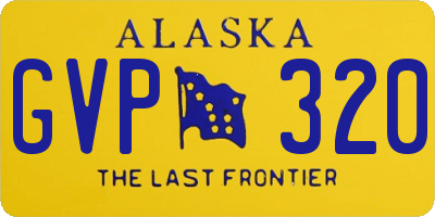 AK license plate GVP320
