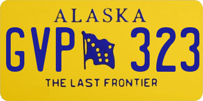 AK license plate GVP323