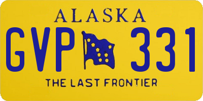 AK license plate GVP331