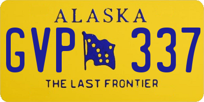 AK license plate GVP337