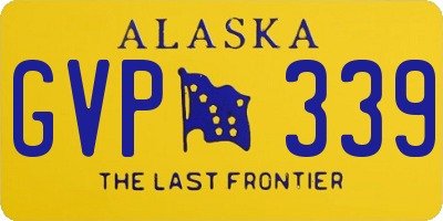 AK license plate GVP339