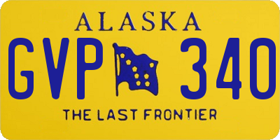 AK license plate GVP340