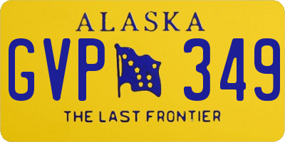 AK license plate GVP349