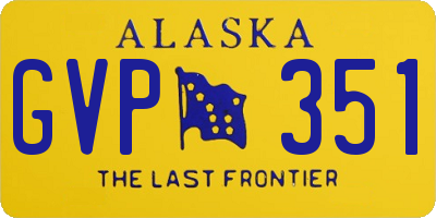 AK license plate GVP351