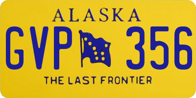 AK license plate GVP356