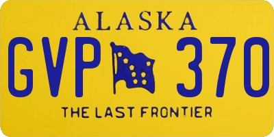 AK license plate GVP370