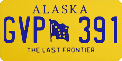 AK license plate GVP391