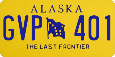 AK license plate GVP401