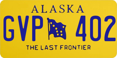 AK license plate GVP402