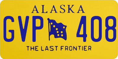 AK license plate GVP408
