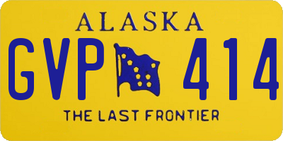 AK license plate GVP414