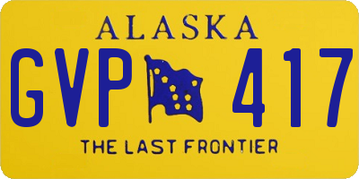 AK license plate GVP417
