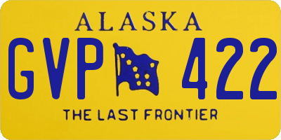 AK license plate GVP422