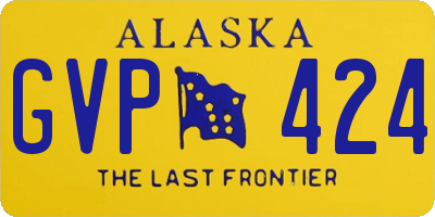 AK license plate GVP424