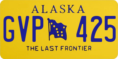 AK license plate GVP425