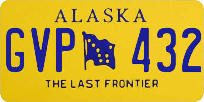 AK license plate GVP432