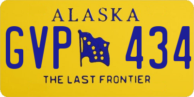 AK license plate GVP434