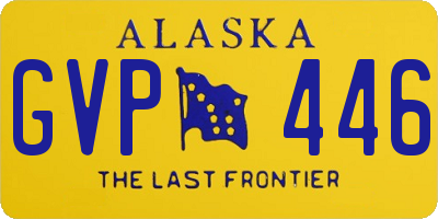 AK license plate GVP446