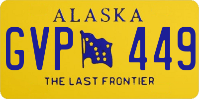 AK license plate GVP449