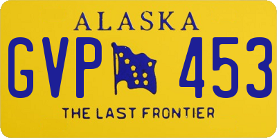 AK license plate GVP453