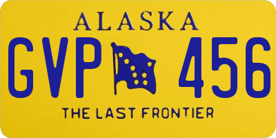 AK license plate GVP456