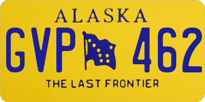 AK license plate GVP462