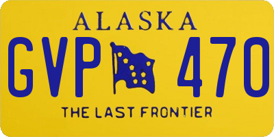 AK license plate GVP470