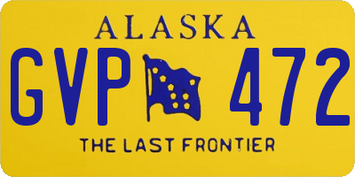 AK license plate GVP472