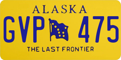 AK license plate GVP475