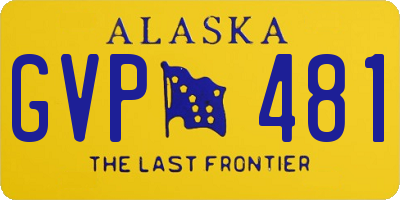 AK license plate GVP481