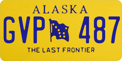 AK license plate GVP487