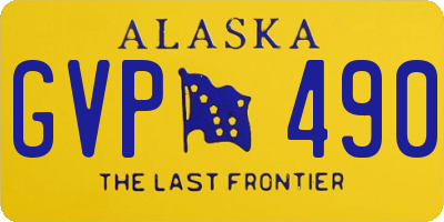 AK license plate GVP490