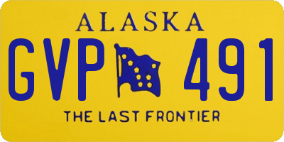AK license plate GVP491
