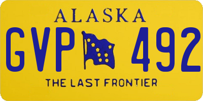 AK license plate GVP492