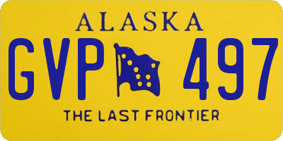 AK license plate GVP497