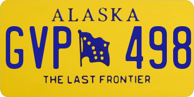 AK license plate GVP498