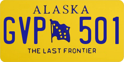 AK license plate GVP501