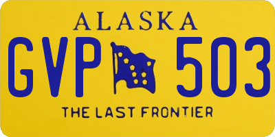 AK license plate GVP503