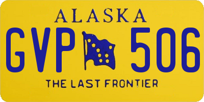 AK license plate GVP506